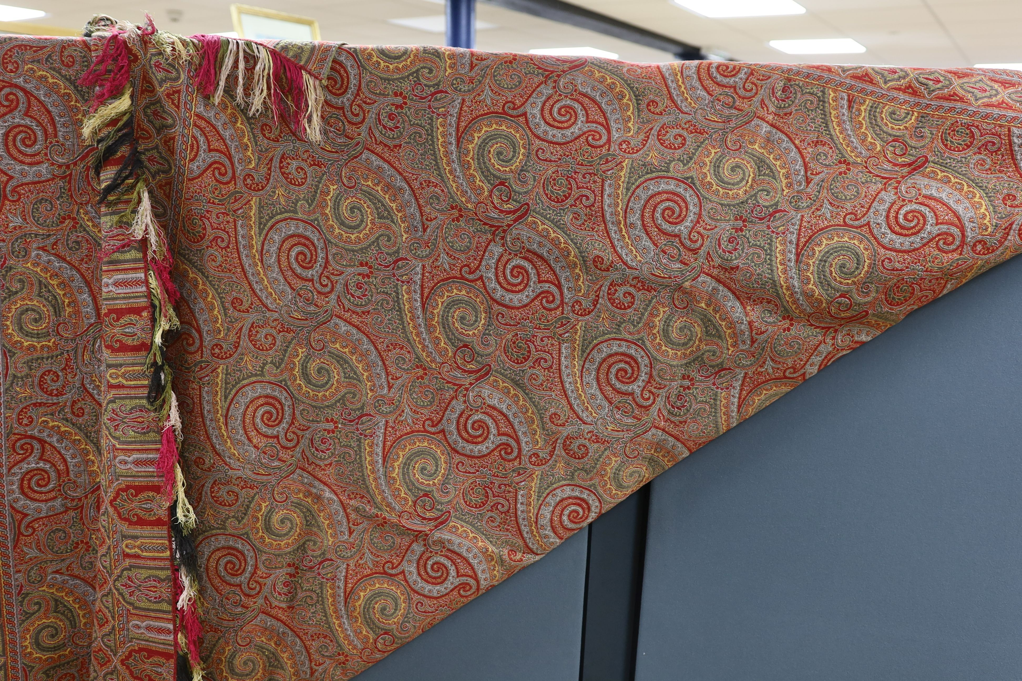 A 19th century reversible paisley shawl, possibly French